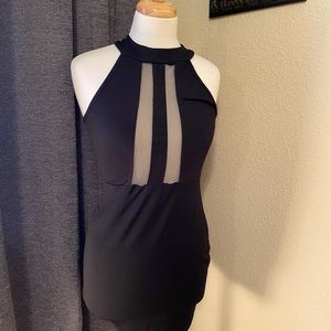 Love Republic Black Sheer Dress Large Sleeveless